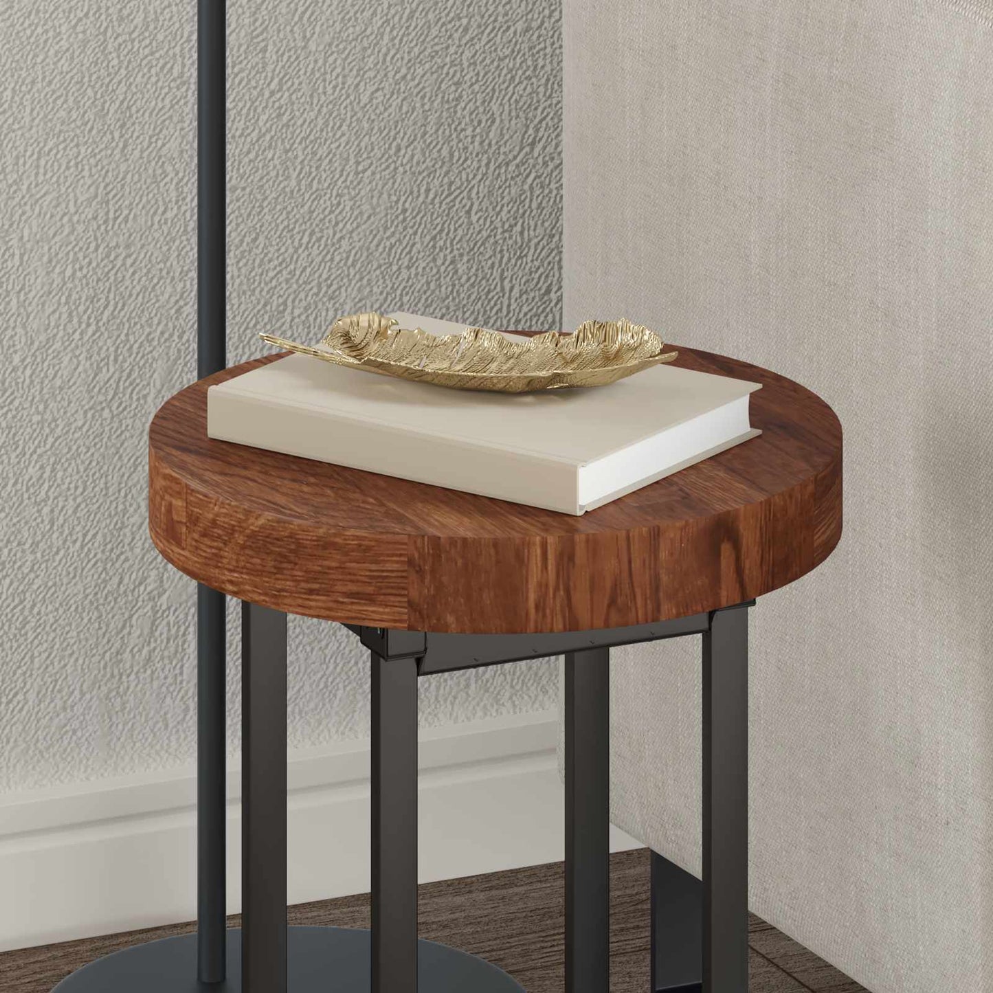 vidaXL Table Top Light Brown Ø 30 x 4 cm Solid Oak Wood