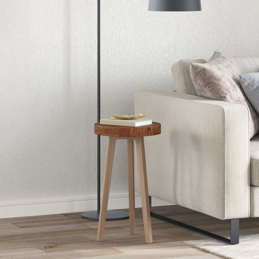 vidaXL Table Top Ø 30 x 4 cm Round Solid Oak Wood Light Brown