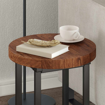 vidaXL Table Top Light Brown Ø 40 x 4 cm Solid Oak Wood