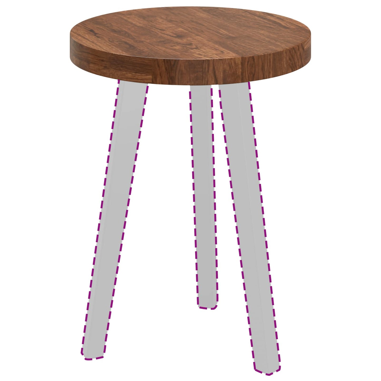 vidaXL Table Top Light Brown Ø 40 x 4 cm Solid Oak Wood