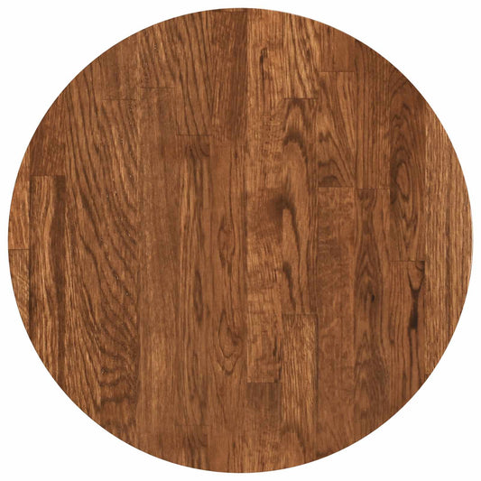vidaXL Table Top Ø 40 x 4 cm Round Solid Oak Wood Light Brown