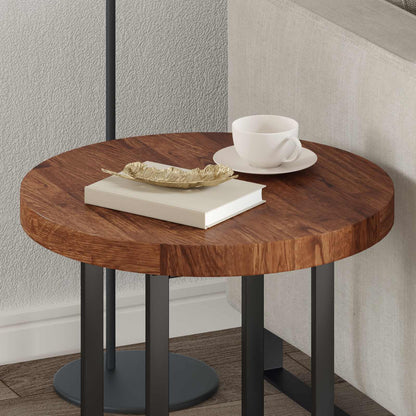 vidaXL Table Top Light Brown Ø 50 x 4 cm Solid Oak Wood