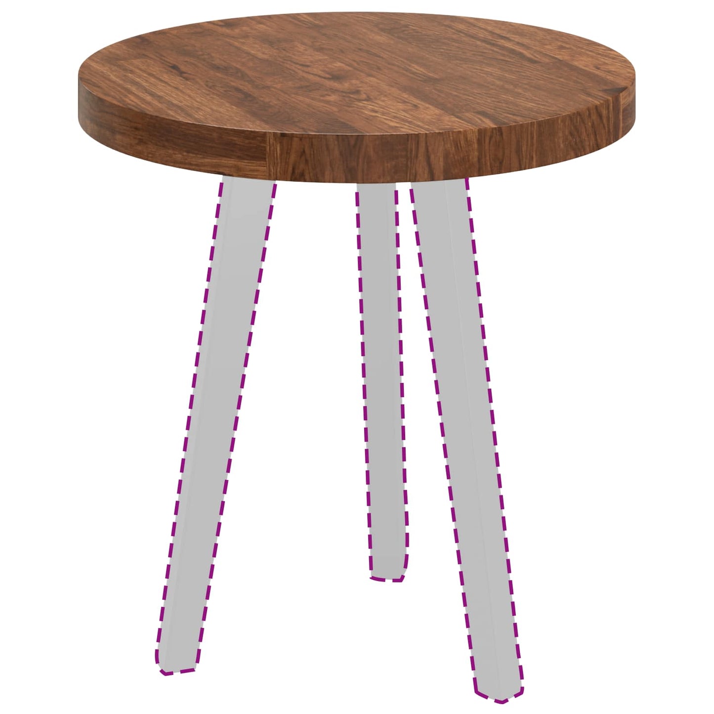 vidaXL Table Top Light Brown Ø 50 x 4 cm Solid Oak Wood