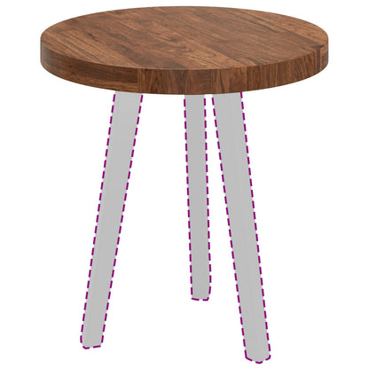 vidaXL Table Top Light Brown Ø 50 x 4 cm Solid Oak Wood