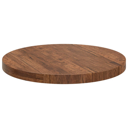 vidaXL Table Top Light Brown Ø 60 x 4 cm Solid Oak Wood