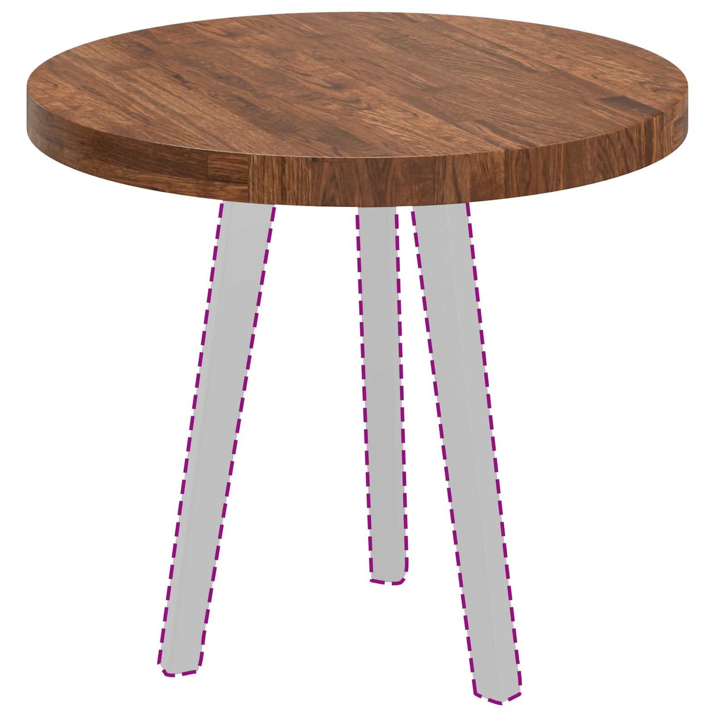 vidaXL Table Top Light Brown Ø 60 x 4 cm Solid Oak Wood