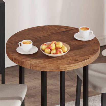 vidaXL Table Top Light Brown Ø 70 x 4 cm Solid Oak Wood