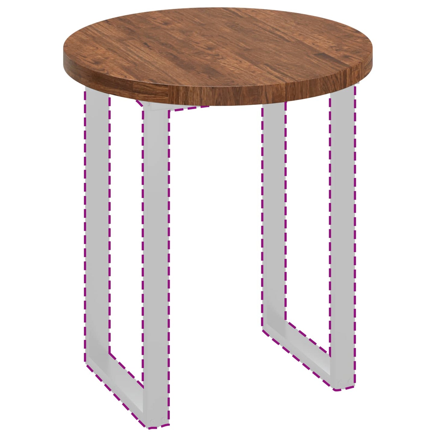 vidaXL Table Top Light Brown Ø 70 x 4 cm Solid Oak Wood