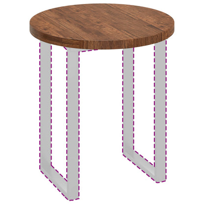 vidaXL Table Top Light Brown Ø 70 x 4 cm Solid Oak Wood