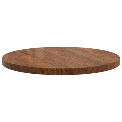 vidaXL Table Top Light Brown Ø 80 x 4 cm Solid Oak Wood