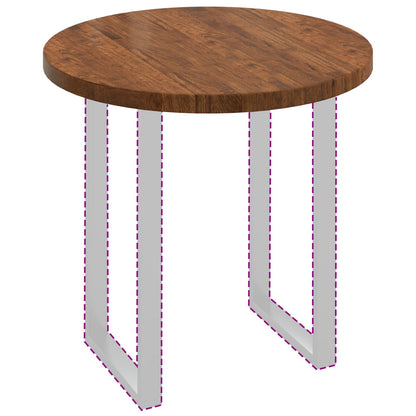 vidaXL Table Top Light Brown Ø 80 x 4 cm Solid Oak Wood