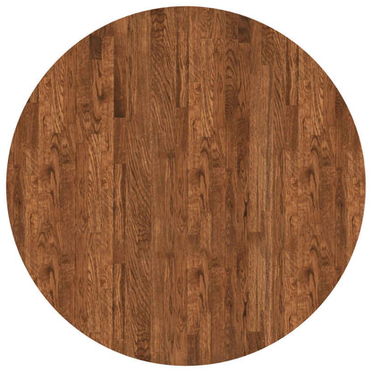 vidaXL Table Top Light Brown Ø 90 x 4 cm Solid Oak Wood