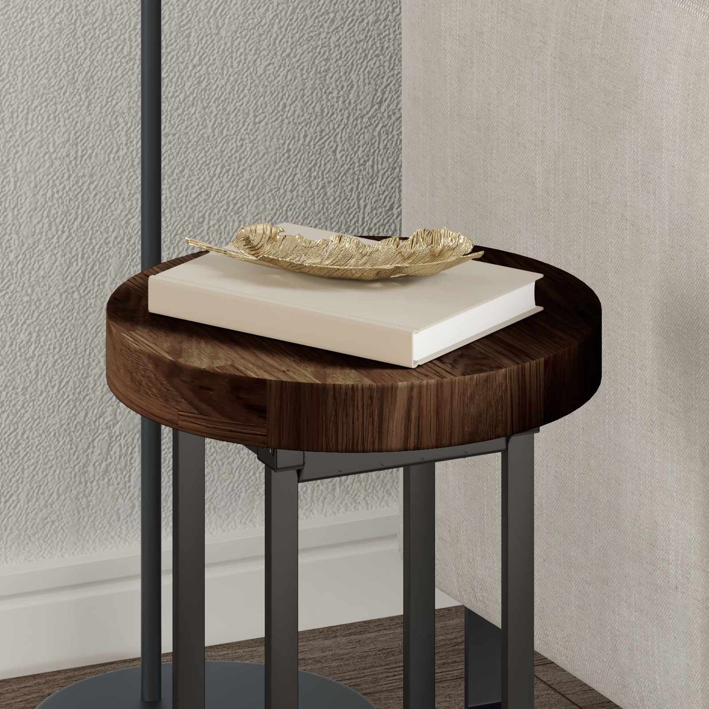 vidaXL Table Top Dark Brown Ø 30 x 4 cm Solid Oak Wood