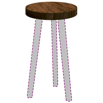 vidaXL Table Top Dark Brown Ø 30 x 4 cm Solid Oak Wood