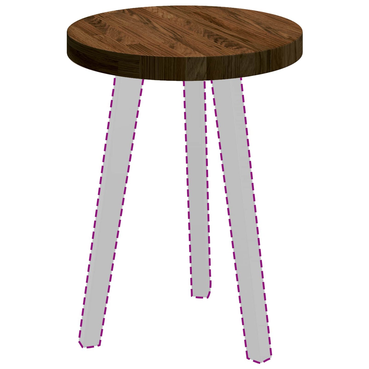 vidaXL Table Top Dark Brown Ø 40 x 4 cm Solid Oak Wood