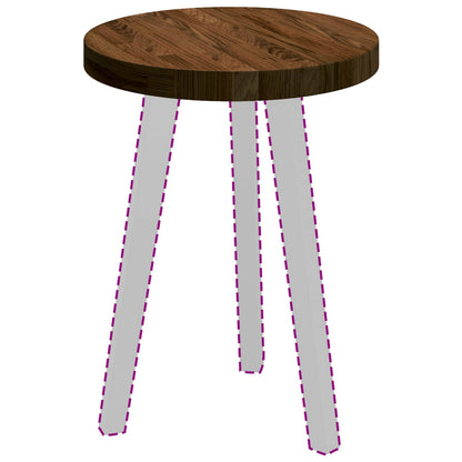 vidaXL Table Top Dark Brown Ø 40 x 4 cm Solid Oak Wood