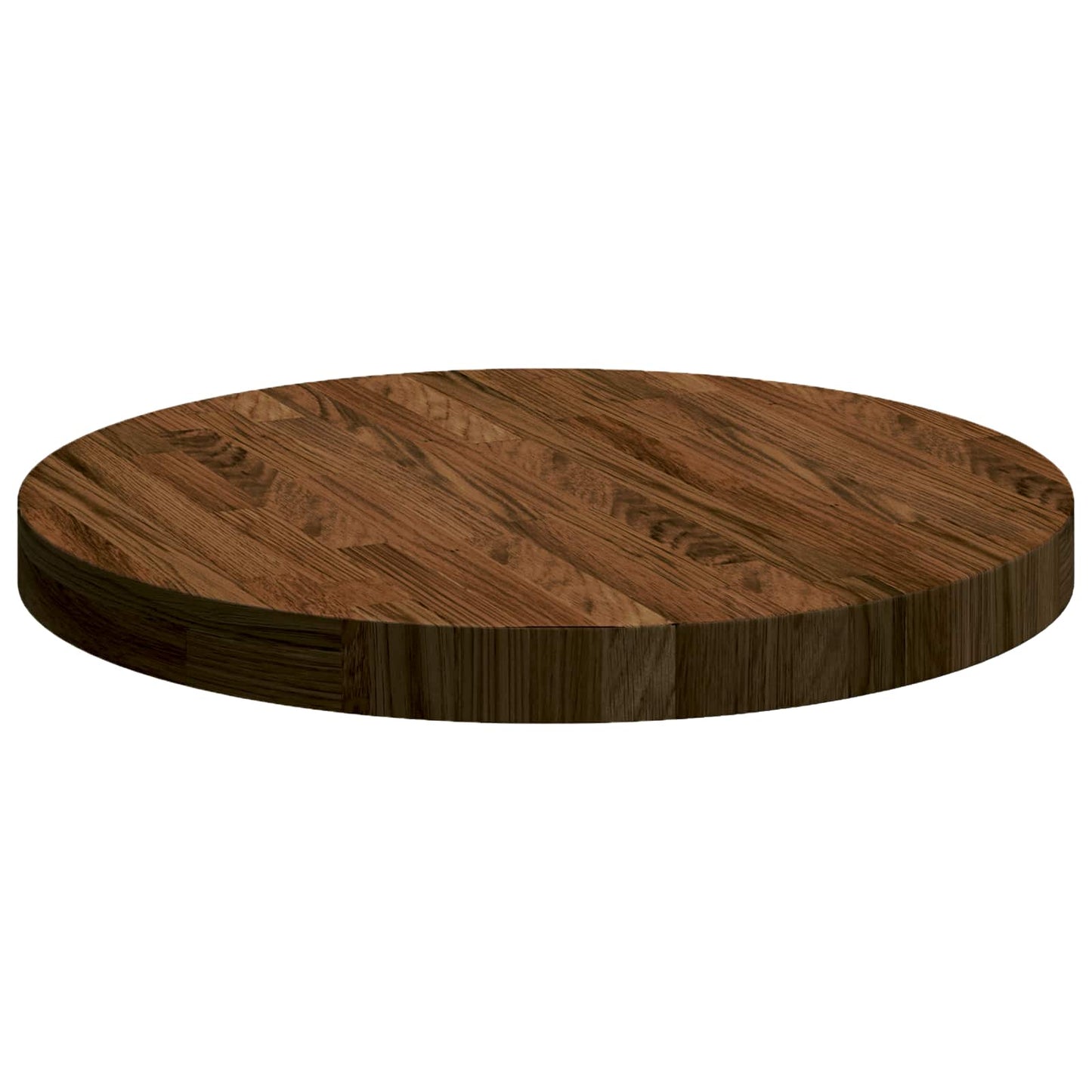 vidaXL Table Top Dark Brown Ø 50 x 4 cm Solid Oak Wood