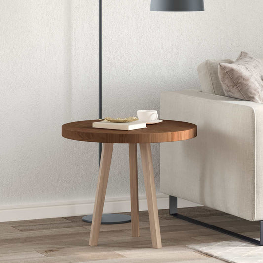 vidaXL Table Top Dark Brown Ø 60 x 4 cm Solid Oak Wood