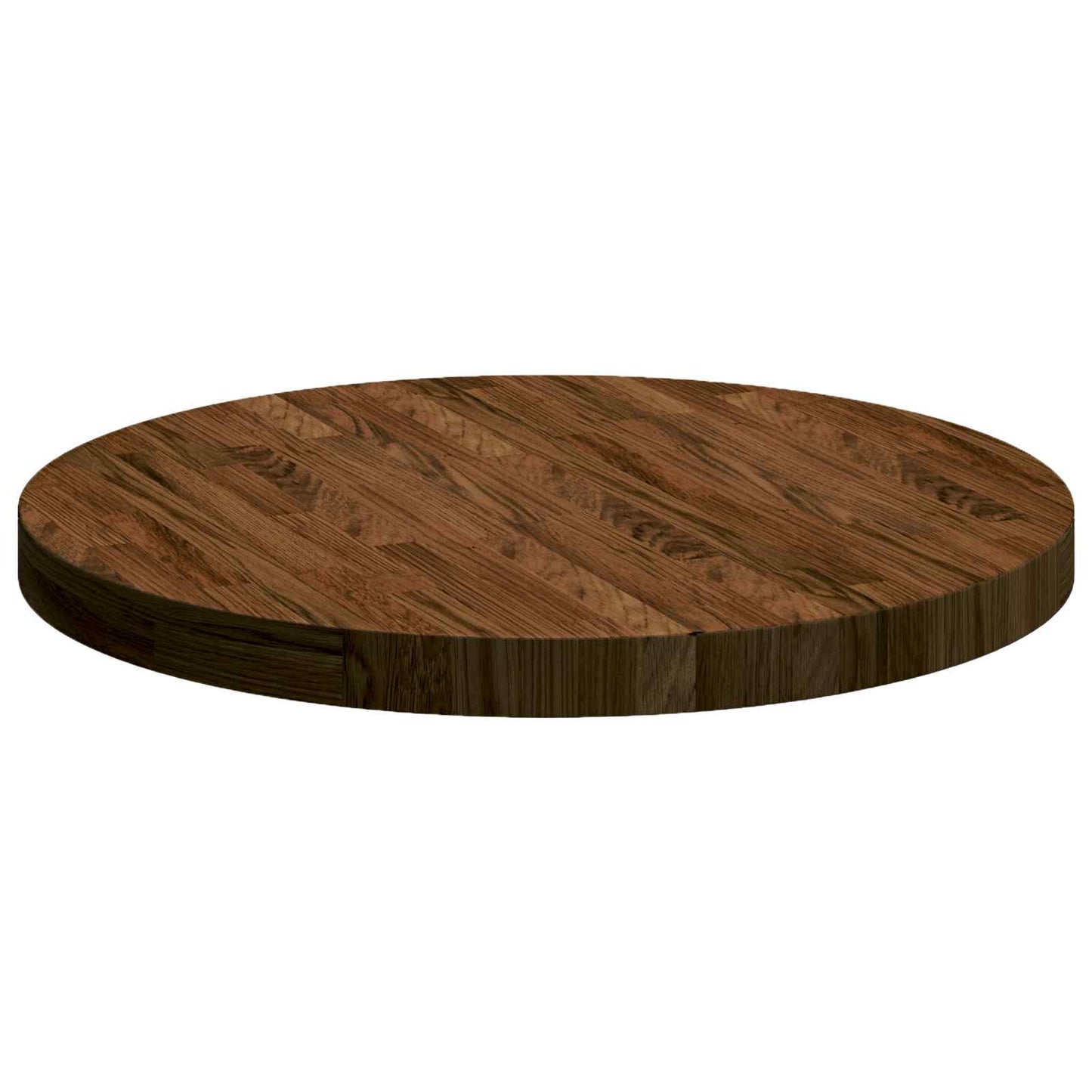 vidaXL Table Top Dark Brown Ø 60 x 4 cm Solid Oak Wood