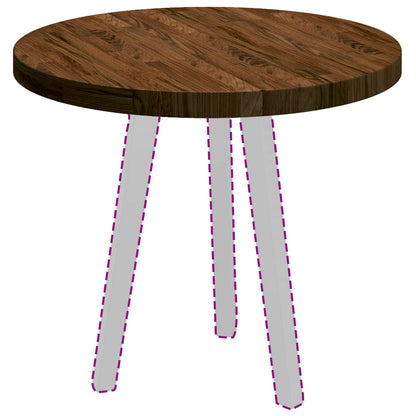vidaXL Table Top Dark Brown Ø 60 x 4 cm Solid Oak Wood
