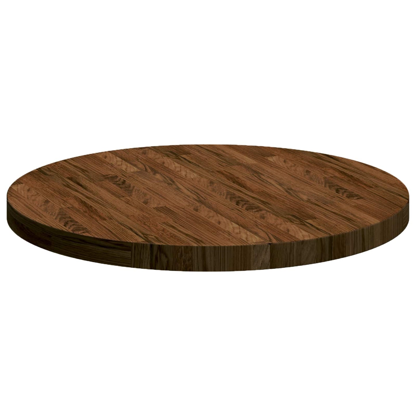 vidaXL Table Top Dark Brown Ø 70 x 4 cm Solid Oak Wood