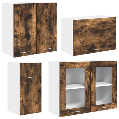vidaXL Kitchen Cabinet Set Lyon 8 pcs Smoked oak Engineered Wood