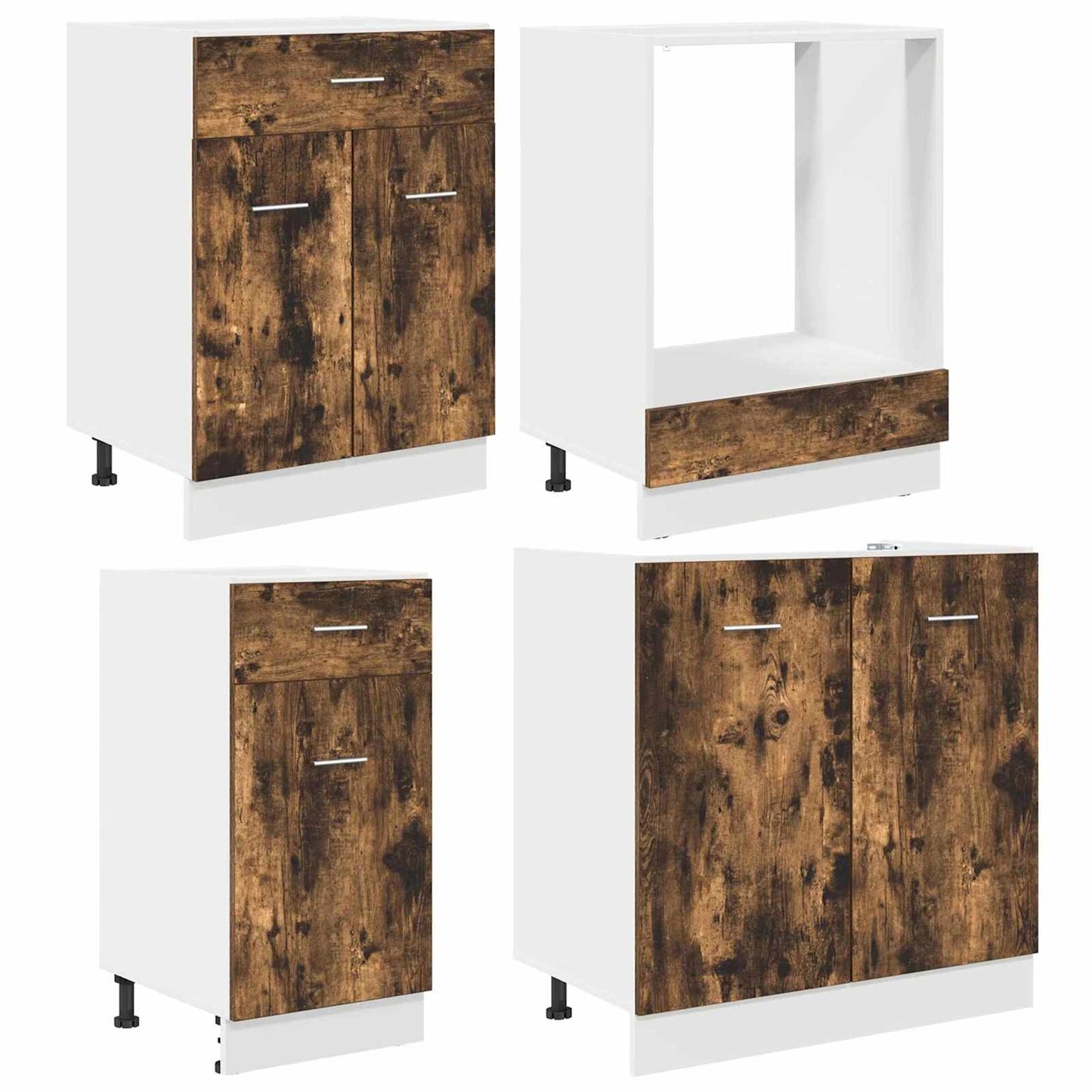 vidaXL Kitchen Cabinet Set Lyon 8 pcs Smoked oak Engineered Wood