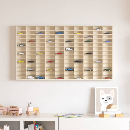 vidaXL Wall Display Case Beige 98 x 4.5 x 55 cm Engineered Wood