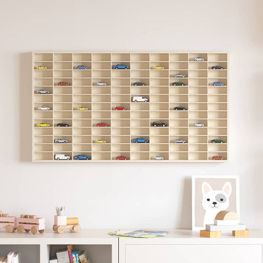 vidaXL Wall Display Case Beige 98 x 4.5 x 55 cm Engineered Wood