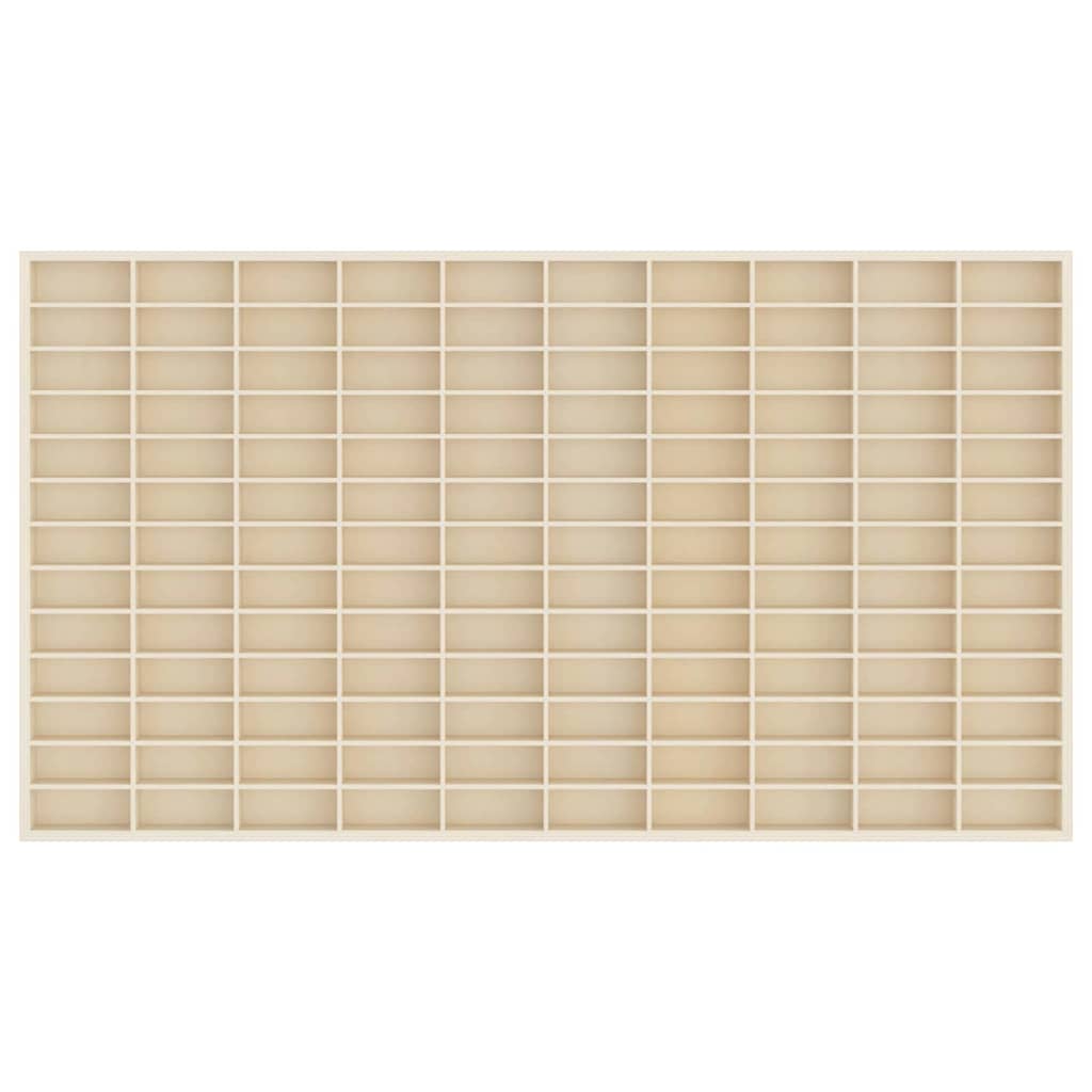 vidaXL Wall Display Case Beige 98 x 4.5 x 55 cm Engineered Wood