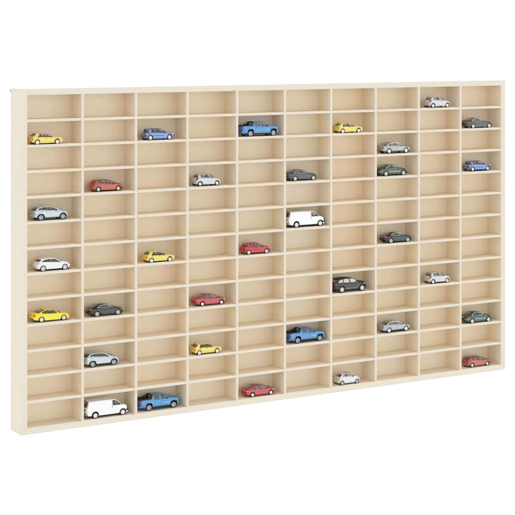 vidaXL Wall Display Case Beige 98 x 4.5 x 55 cm Engineered Wood