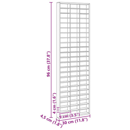 vidaXL Wall Display Case Beige 30 x 4.5 x 96 cm Engineered Wood