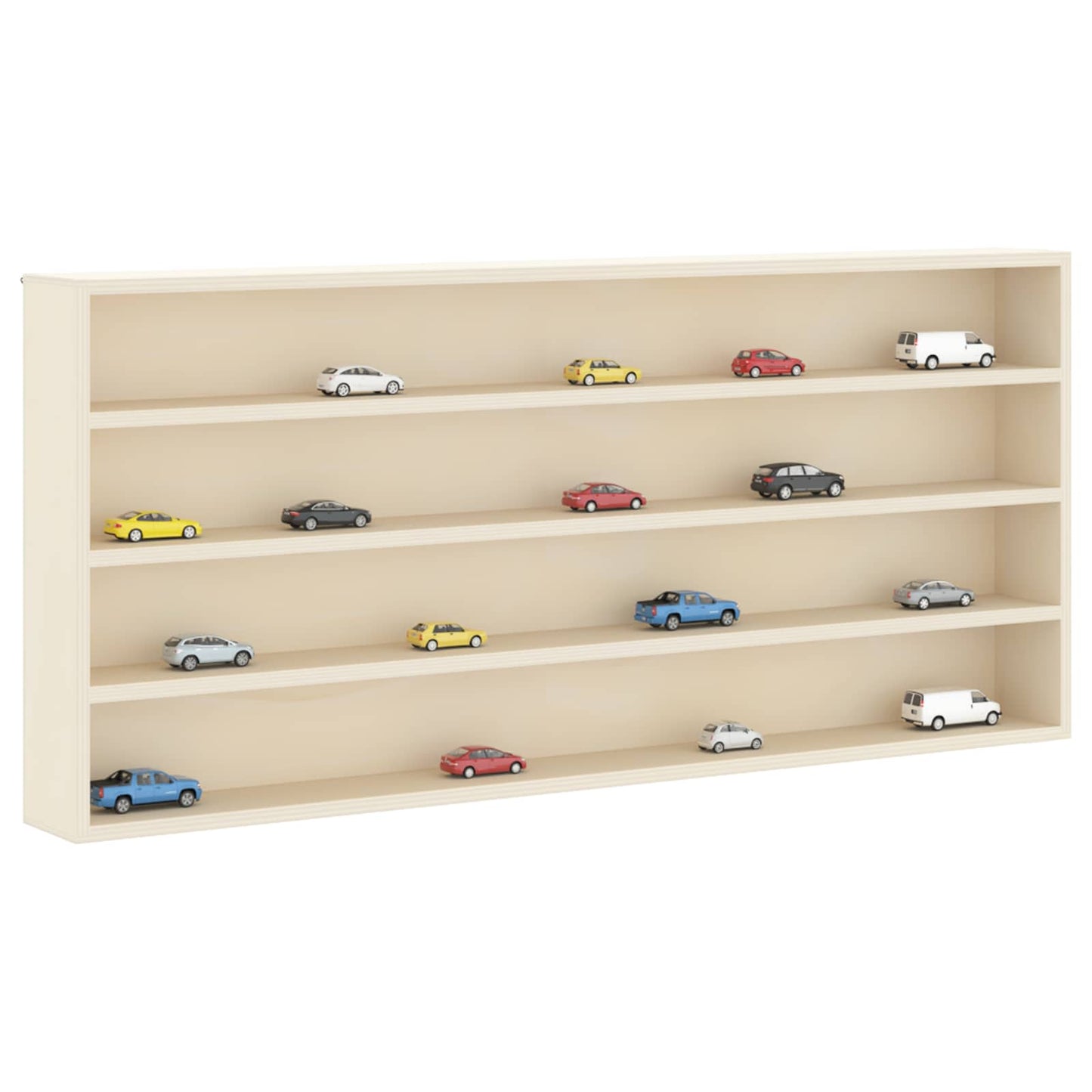 vidaXL Wall Display Case Wall-Mounted Beige 80 x 8.5 x 36 cm