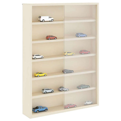 vidaXL Wall Display Case with Shelf Beige 40 x 8.5 x 54 cm Plywood