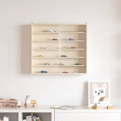 vidaXL Wall Display Case with Shelf Beige 60 x 8.5 x 54 cm Plywood