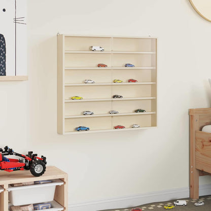 vidaXL Wall Display Case with Shelf Beige 60 x 8.5 x 54 cm Plywood