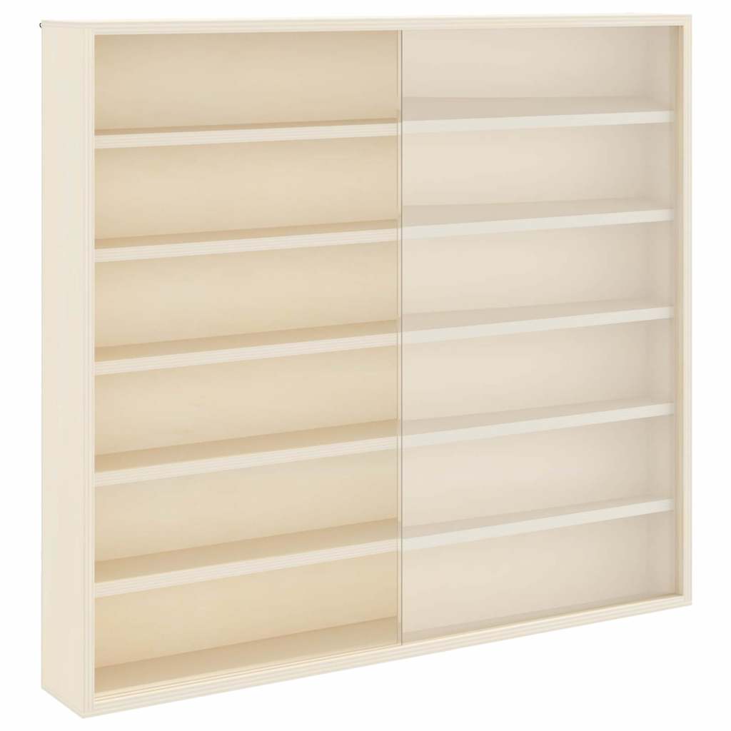 vidaXL Wall Display Case with Shelf Beige 60 x 8.5 x 54 cm Plywood