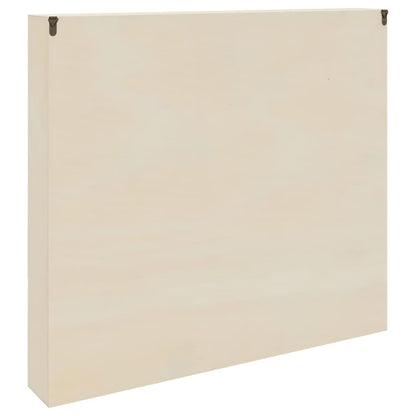 vidaXL Wall Display Case with Shelf Beige 60 x 8.5 x 54 cm Plywood