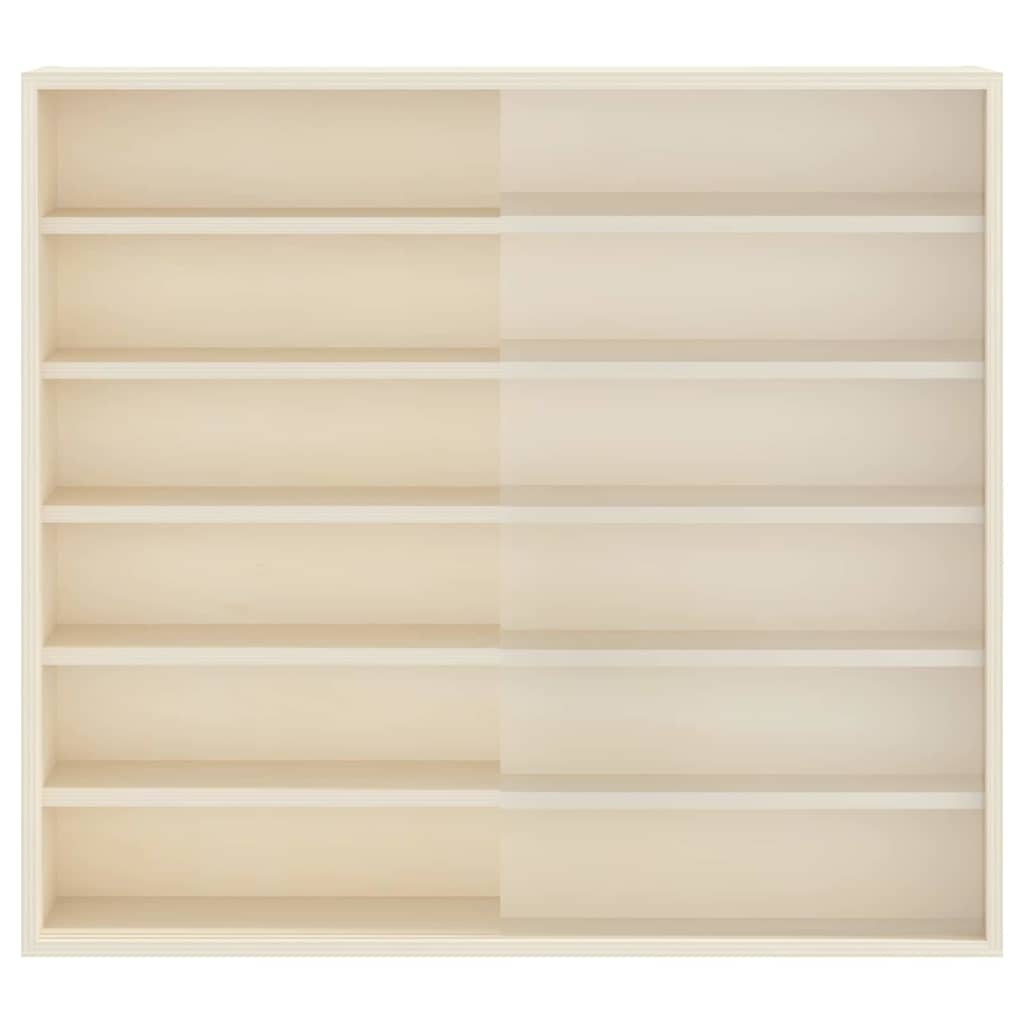 vidaXL Wall Display Case with Shelf Beige 60 x 8.5 x 54 cm Plywood