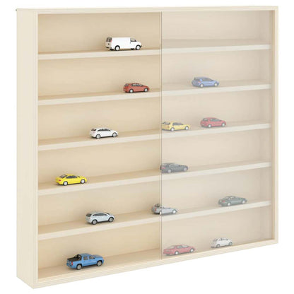 vidaXL Wall Display Case with Shelf Beige 60 x 8.5 x 54 cm Plywood
