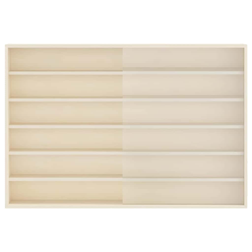 vidaXL Wall Display Case with Shelf Beige 80 x 8.5 x 54 cm Plywood