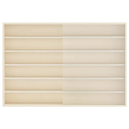 vidaXL Wall Display Case with Shelf Beige 80 x 8.5 x 54 cm Plywood