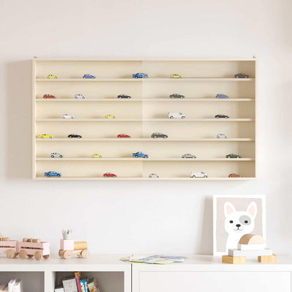 vidaXL Wall Display Case with Shelf Beige 100 x 8.5 x 54 cm Plywood