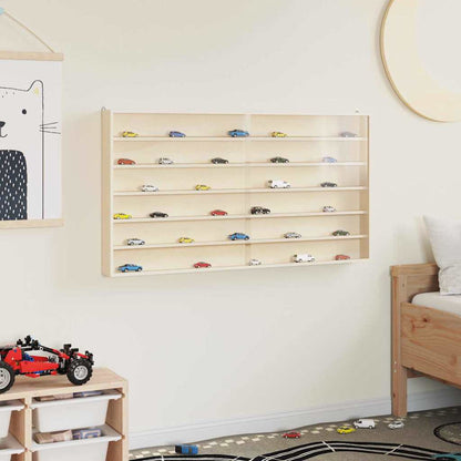 vidaXL Wall Display Case with Shelf Beige 100 x 8.5 x 54 cm Plywood