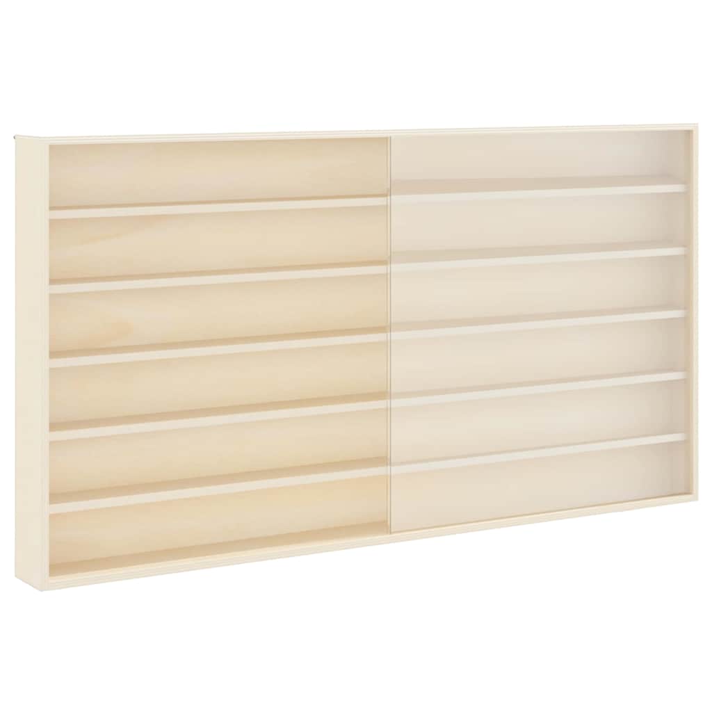 vidaXL Wall Display Case with Shelf Beige 100 x 8.5 x 54 cm Plywood