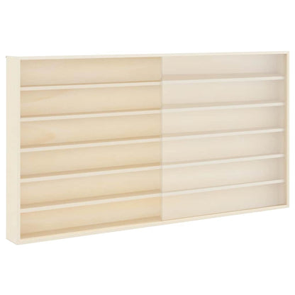 vidaXL Wall Display Case with Shelf Beige 100 x 8.5 x 54 cm Plywood