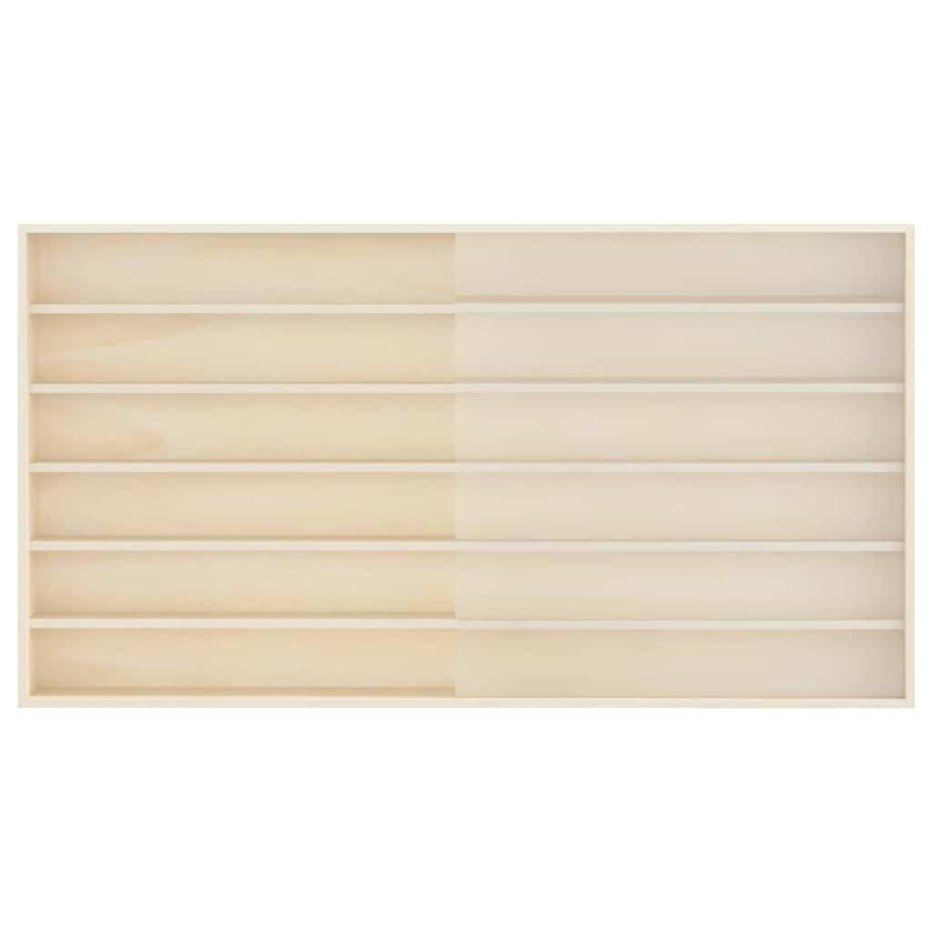 vidaXL Wall Display Case with Shelf Beige 100 x 8.5 x 54 cm Plywood