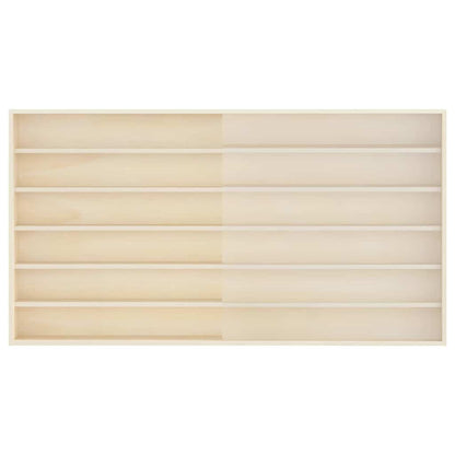 vidaXL Wall Display Case with Shelf Beige 100 x 8.5 x 54 cm Plywood