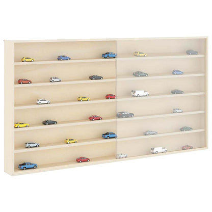 vidaXL Wall Display Case with Shelf Beige 100 x 8.5 x 54 cm Plywood