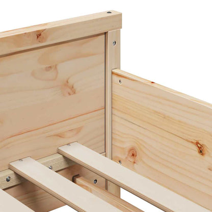 vidaXL Bed Frame with Headboard Brown 80 x 200 cm Engineered Wood